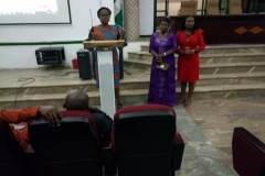 Spouses addressing the house during Branch OGM