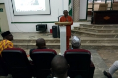 THE CHAIRMAN ADRESSING MEMBERS DURING OGM