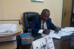 THE CHAIRMAN ENGR. VITUS IBEH AT THE BRANCH SECRETARIAT