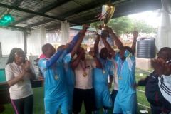 WINNERS OF FOOTBALL MATCH DURING THE BRANCH SPORTS EVENT